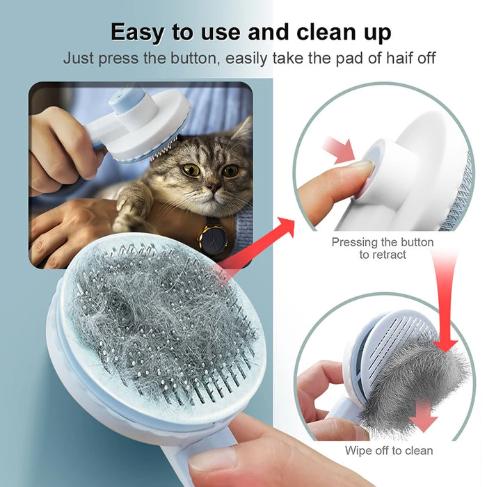 Cat Brush Pet Grooming Brush for Cats Remove Hairs Pet Cat Hair Remover Pets Hair Removal Comb Puppy Kitten Grooming Accessories - Small to Tall Pet Co.