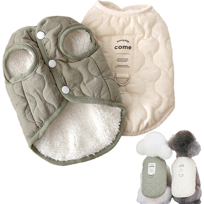 Winter Pet Dog Vest Jacket for Small Medium Dogs Cats Warm Cotton Clothes Puppy Yorkie Chihuahua Coat Maltese Bulldog Apparel - Small to Tall Pet Co.