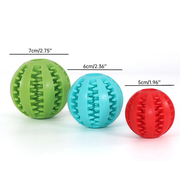 Silicone Pet Dog Toy Ball Interactive Bite-resistant Chew Toy for Small Dogs Tooth Cleaning Elasticity Ball Pet Products 5/6/7cm - Small to Tall Pet Co.