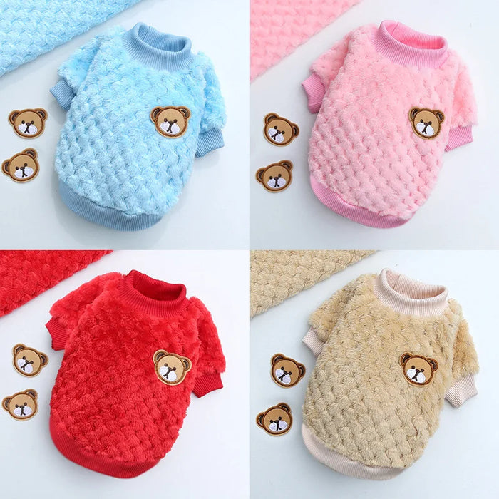 Winter Warm Pet Clothes for Small Dogs Puppy Cat Pullover Soft Fleece Chihuahua Vest French Bulldog Costume Yorkie Pug Jacket - Small to Tall Pet Co.