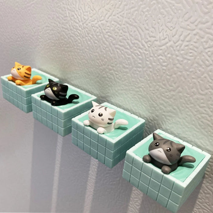 1-4 Pcs Mini Shower Cat Ornament Garden kitten statue Gift Kids Children Baby Room Decoration Toy Miniature Figurines Home Decor - Small to Tall Pet Co.