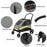 Dog Stroller Ultra-large 4 Wheels Pet Jogger Wagon Foldable Cart Travel Trolley Outdoor Animal Carrier Load Up To 55kg - Small to Tall Pet Co.