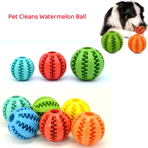 Silicone Pet Dog Toy Ball Interactive Bite-resistant Chew Toy for Small Dogs Tooth Cleaning Elasticity Ball Pet Products 5/6/7cm - Small to Tall Pet Co.