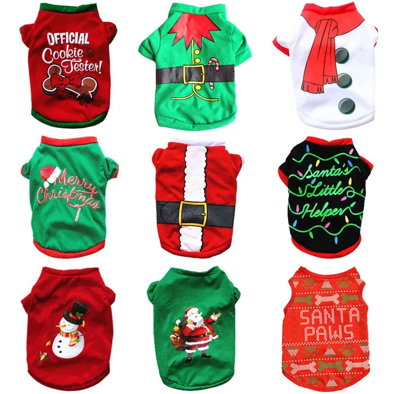 Christmas Dog Clothes New Year Pets Dogs Clothing For Small Medium Dogs Costume Chihuahua Pet Shirt Warm Dog Clothing Yorkshire - Small to Tall Pet Co.