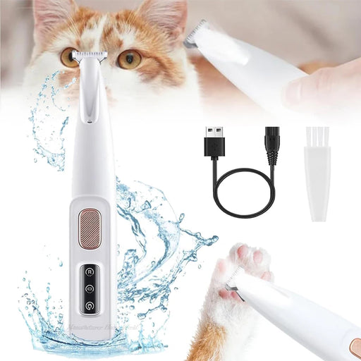 Saffory Dog Trimmer With LED Light Electric Paw Trimmer Cat Low Noise 18mm Widen Blade Pet Trimmer Waterproof For Grooming Paws - Small to Tall Pet Co.