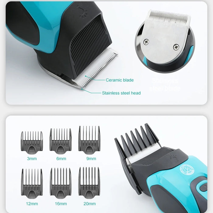 Powerful Rechargeable dog pet clipper Professional Electric cat Trimmer dog grooming kit  tools supplies ceramic haircut machine - Small to Tall Pet Co.