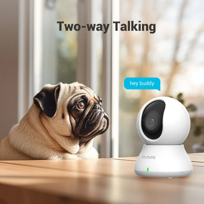 Blurams 2.4GHz WiFi Indoor Camera, 2K, 360° PTZ Pet Dog IP CCTV Camera with Phone App, 2-Way Talk, Night Vision, for Home Securi - Small to Tall Pet Co.