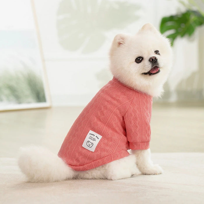 XS-2XL Dog Clothes Autumn Winter Dog Sweater Round Neck Pet Clothes for Small Medium Dogs Warm Soft Puppy Clothes Pet Supplies - Small to Tall Pet Co.