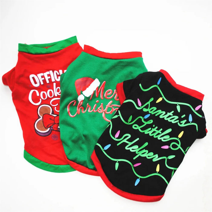 Christmas Dog Clothes New Year Pets Dogs Clothing For Small Medium Dogs Costume Chihuahua Pet Shirt Warm Dog Clothing Yorkshire - Small to Tall Pet Co.