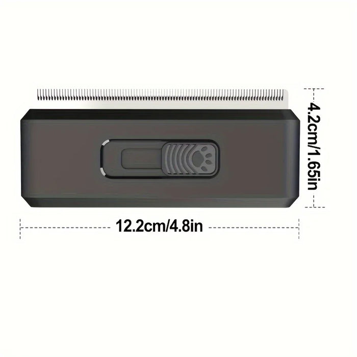 Portable Pet Grooming Comb Travel Pet Grooming Brush Retractable Shedding Brush with Dense Teeth Pets Grooming Tool for Home - Small to Tall Pet Co.