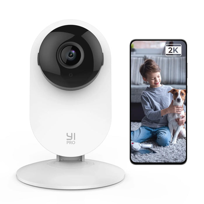 YI Pro Home 2K Wifi Surveillance Camera 3MP IP CCTV Smart Home Baby Pet Monitor Security Protection Compatible with Alexa - Small to Tall Pet Co.