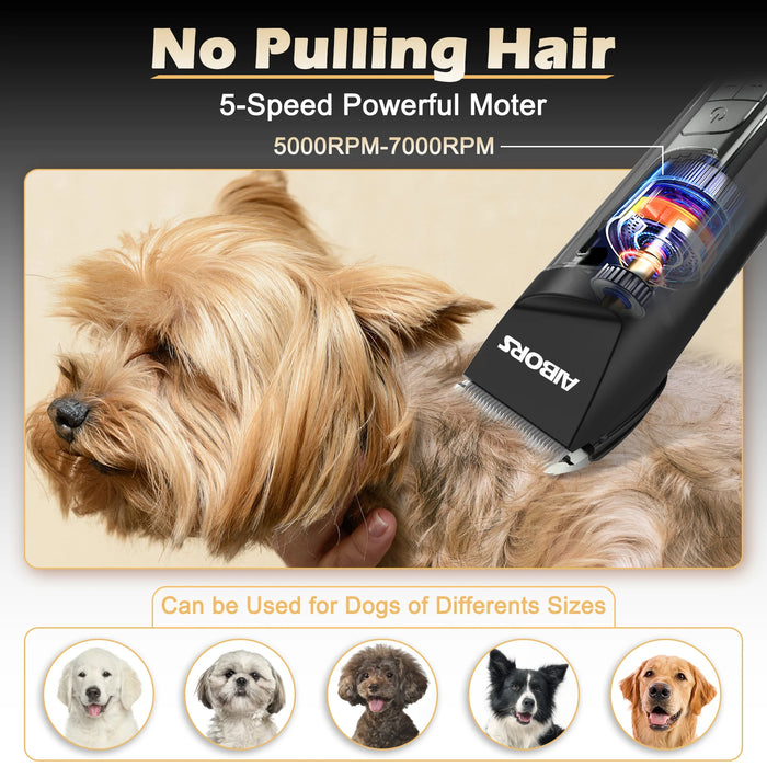 Professional Dog Hair Clippers for Grooming Electronic Puppy Beauty with LCD Low Noise Trimmer Cut Hair Machine For Pet Cat Dogs - Small to Tall Pet Co.