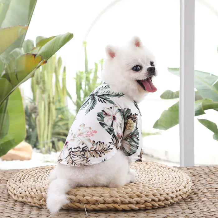 Hawaiian Beach Style Dog T-Shirts Thin Breathable Summer Dog Clothes for Small Dogs Puppy Pet Cat Vest Chihuahua Yorkies Poodle - Small to Tall Pet Co.