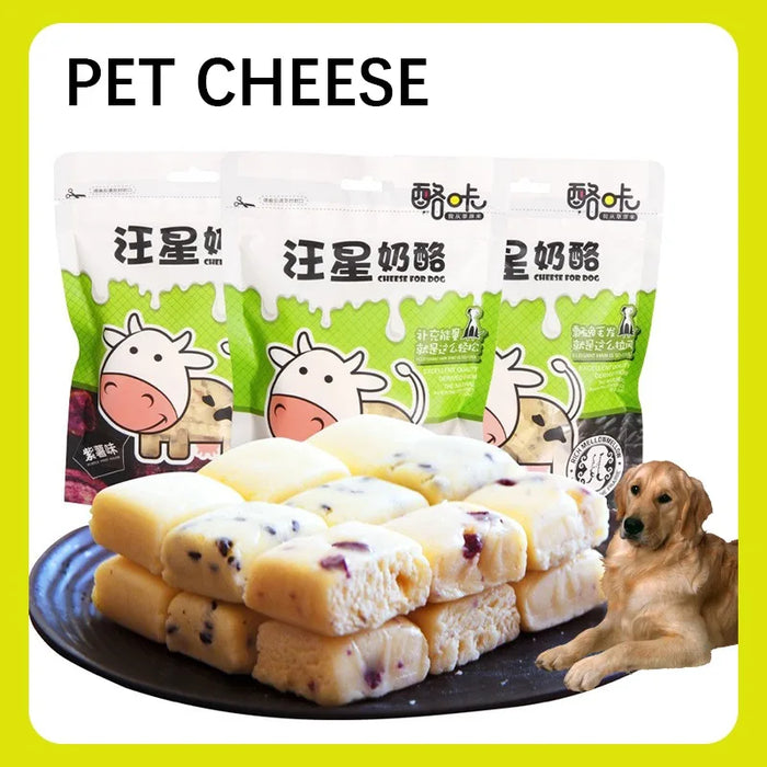 New Dog Snacks Cheese Click 128g Dog Snacks Probiotic Cheese Pet Teddy Reward Snacks Regulating Pet Gastrointestinal Health Food