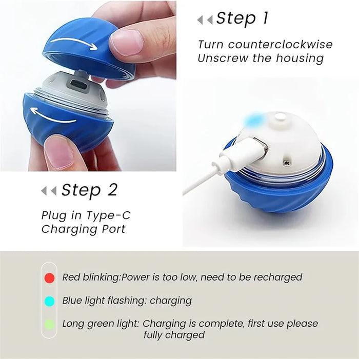 Smart Dog Toy Ball Electronic Interactive Pet Toy Moving Ball USB Automatic Moving Bouncing for Puppy Birthday Gift Cat Products - Small to Tall Pet Co.