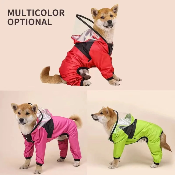 Pet Dog Raincoat The Dog Face Pet Clothes Jumpsuit Waterproof Dog Jacket Dogs Water Resistant Clothes for Dogs Pet Coat - Small to Tall Pet Co.