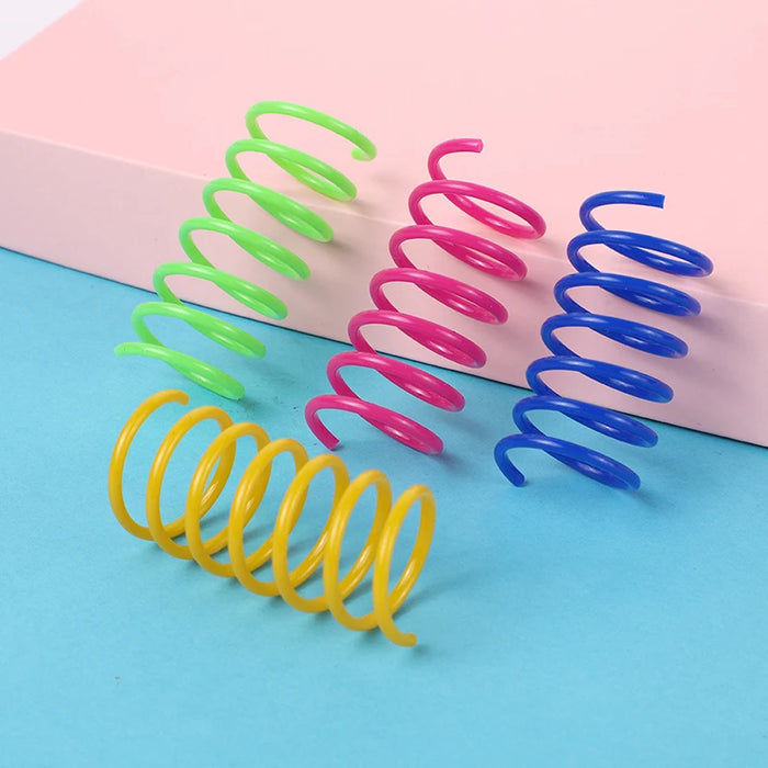 Kitten Cat Toys Wide Durable Heavy Gauge Cat Spring Toy Colorful Springs Cat Pet Toy Coil Spiral Springs 4/8/16/20pcs - Small to Tall Pet Co.