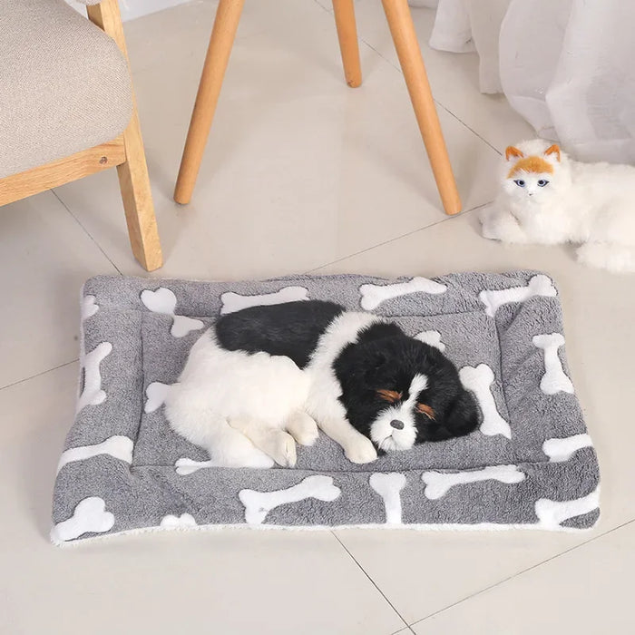 Double-sided Pet Mat Mats Short Plush Pet Sleeping Bed for Cats Small Dogs Cute Pet Pad Blanket Warm Kitten Cushion Cat Sofa Bed - Small to Tall Pet Co.