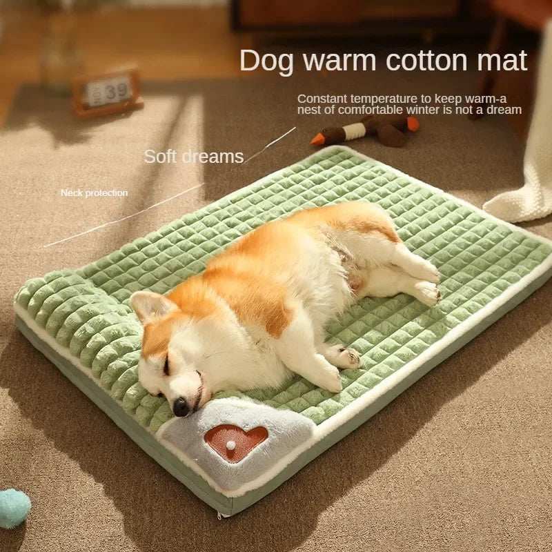 Winter Warm Dog Mat Luxury Sofa for Small Medium Dogs Plaid Bed for Cats Dogs Fluff Sleeping Removable Washable Pet Beds - Small to Tall Pet Co.