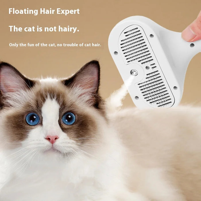 Pet Cat Hair Removal Comb Release Button Massage Grooming Brush USB Rechargeable Comb Dog Spray Grooming Cleaning Tool - Small to Tall Pet Co.