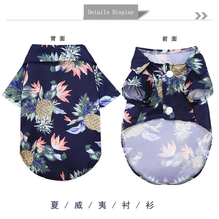 Hawaiian Beach Style Dog T-Shirts Thin Breathable Summer Dog Clothes for Small Dogs Puppy Pet Cat Vest Chihuahua Yorkies Poodle - Small to Tall Pet Co.